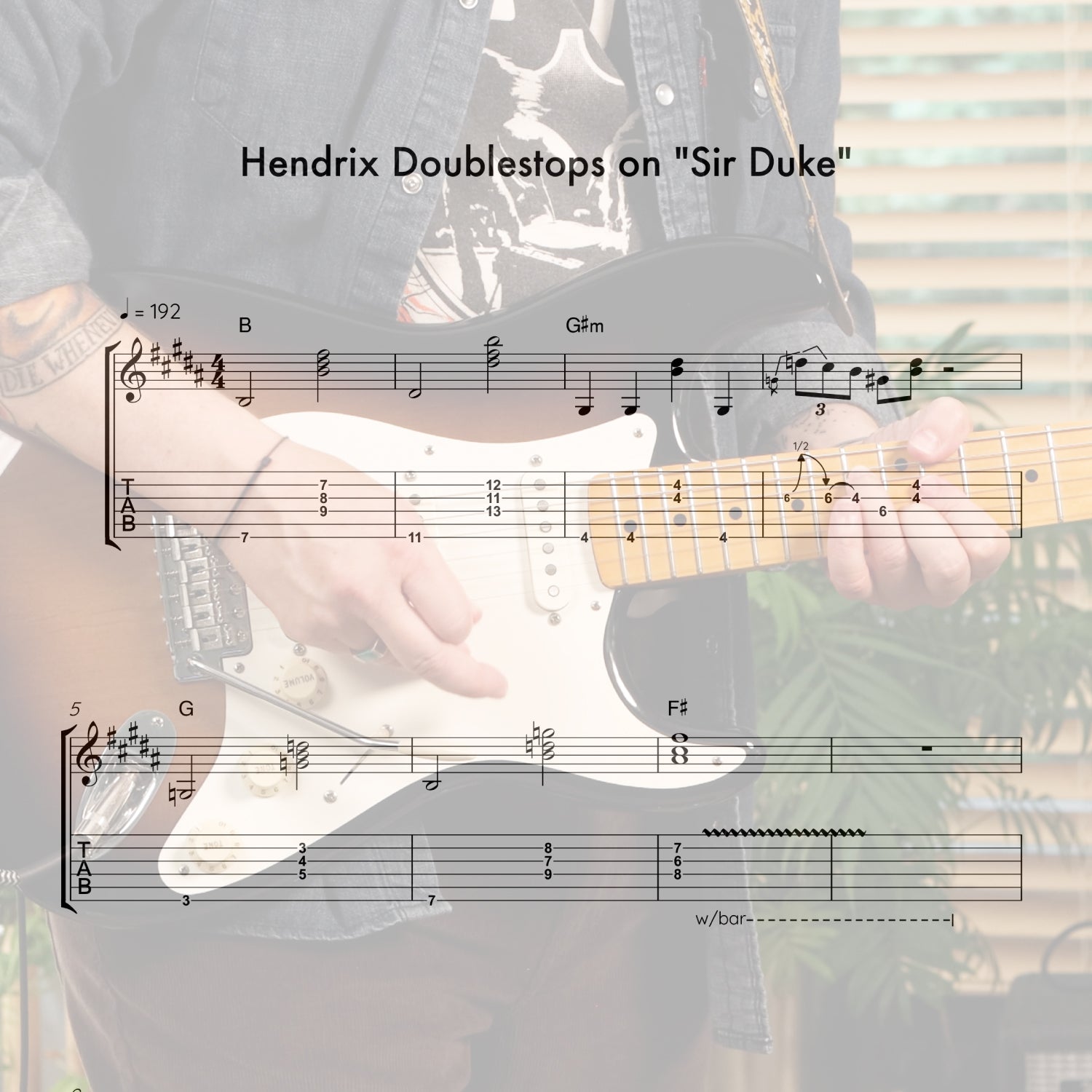 Hendrix Doublestops on "Sir Duke"