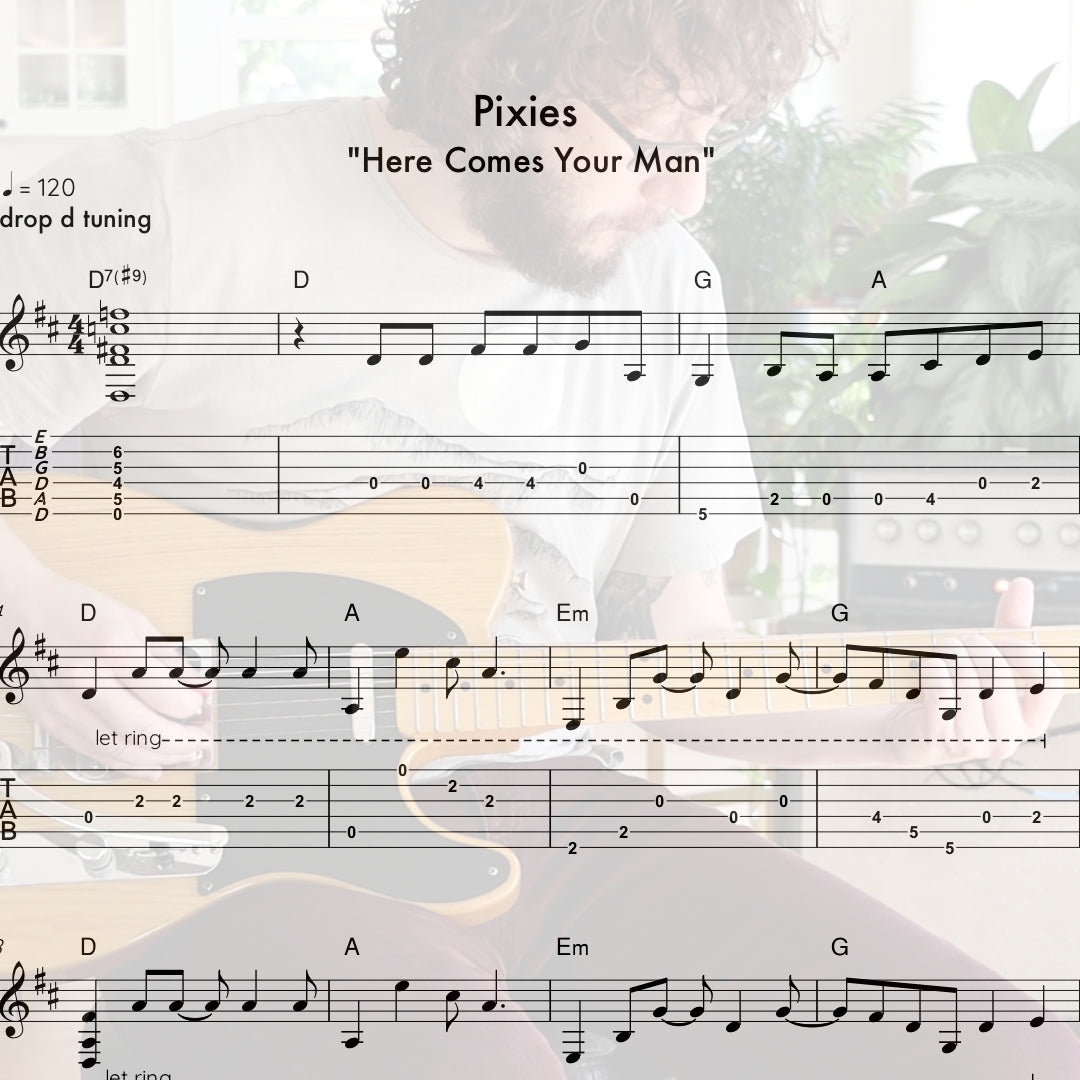 The Pixies &quot;Here Comes Your Man&quot; Guitar Arrangement